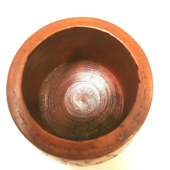 Acorn Hardwood Lidded Container Hand Carved Vintage - Picture 4 of 10